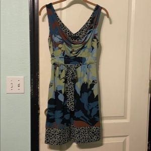 BCBGMAXAZRIA Mixed pattern dress with pockets